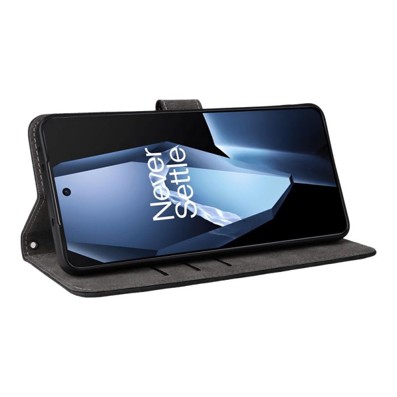 Lederhüllen Oneplus 13r Handyhülle Rfid-blockierende Lederoptik Mit Riemen