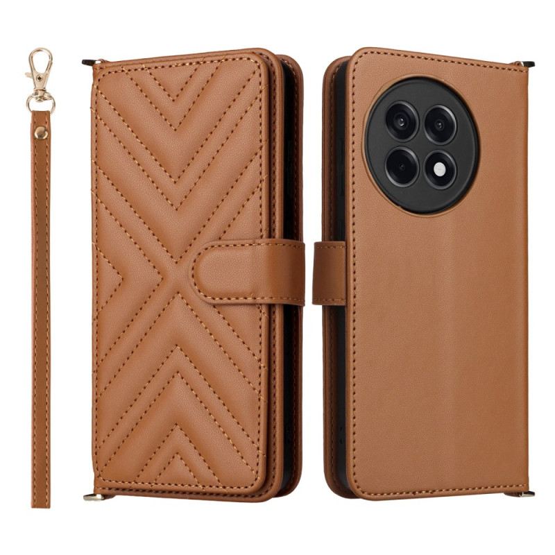 Lederhüllen Oneplus 13r Handyhülle Stilvoll Mit Riemen Und Schulterriemen