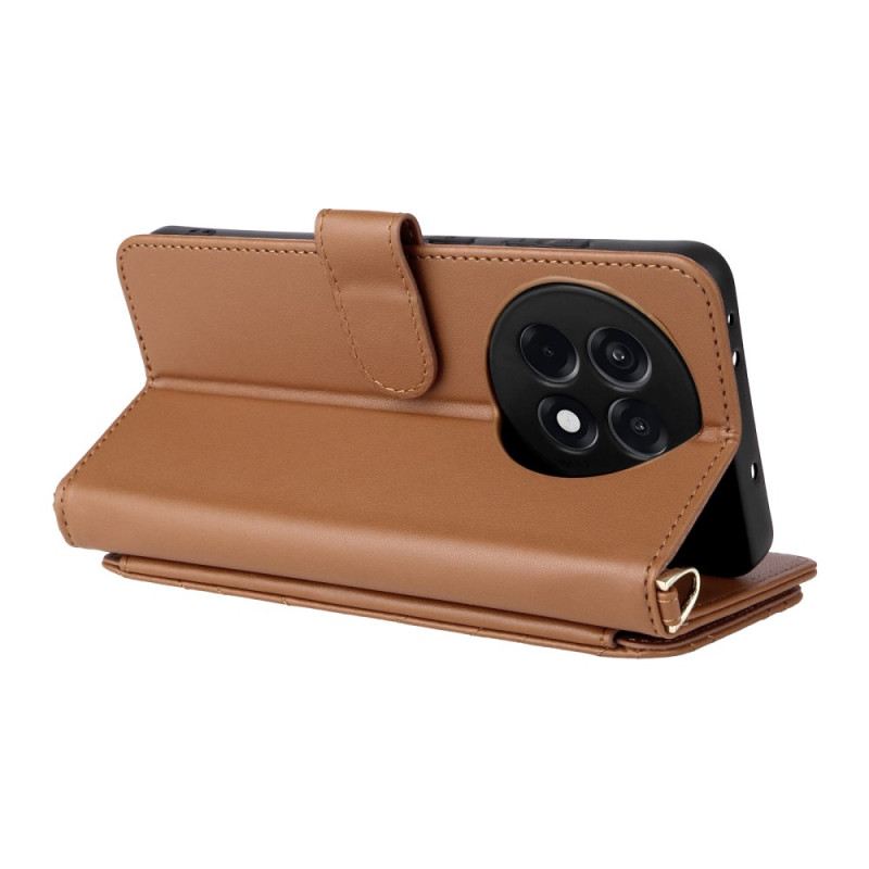 Lederhüllen Oneplus 13r Handyhülle Stilvoll Mit Riemen Und Schulterriemen