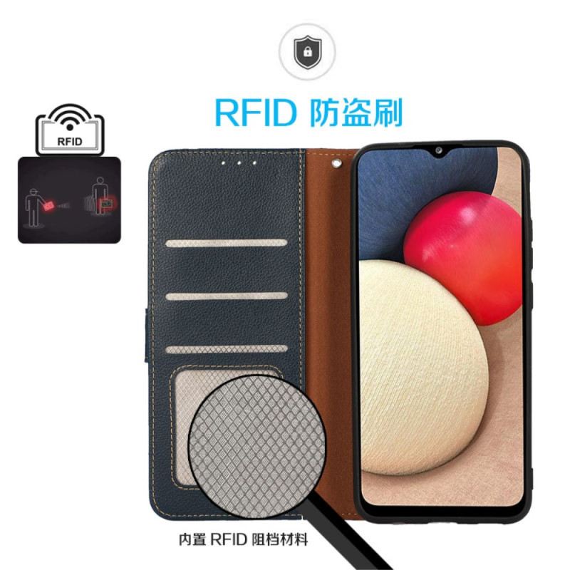 Lederhüllen Oneplus 13r Khazneh Zweifarbiger Rfid-schutz