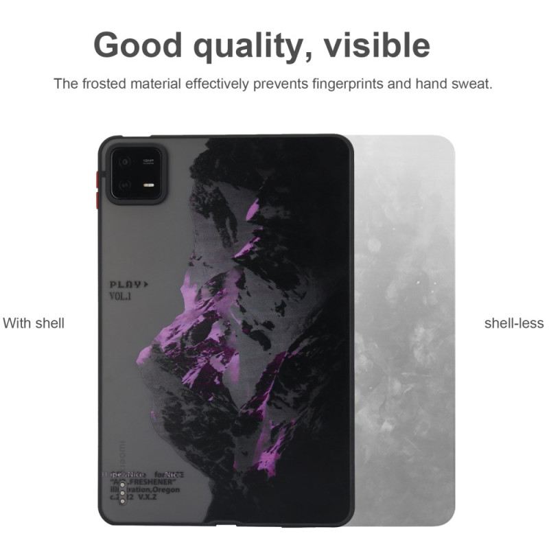Hülle Xiaomi Pad 6 Pro Lila Verschneite Berge
