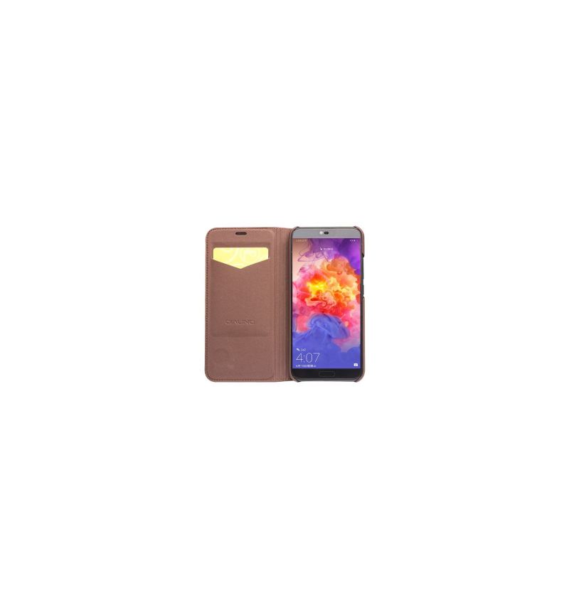 Lederhüllen Für Honor 10 Qialino Echtes Leder - Braun