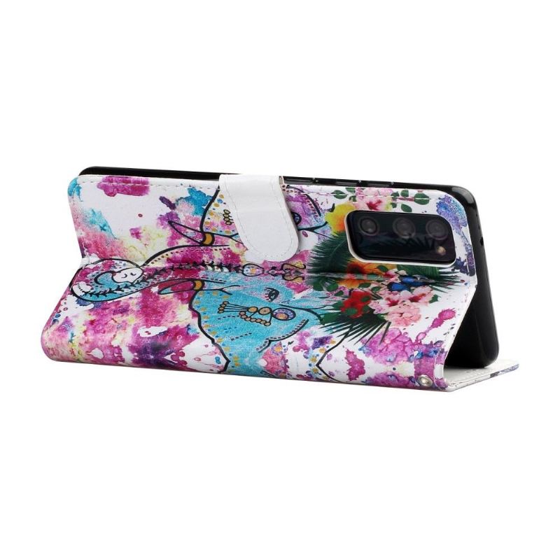 Flip Case Für Samsung Galaxy S20 FE Tropischer Elefant