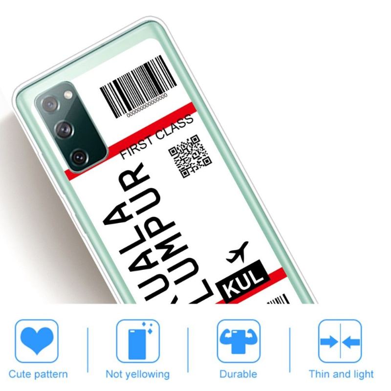 Hülle Für Samsung Galaxy S20 FE Bordkarte 06 Kuala Lumpur