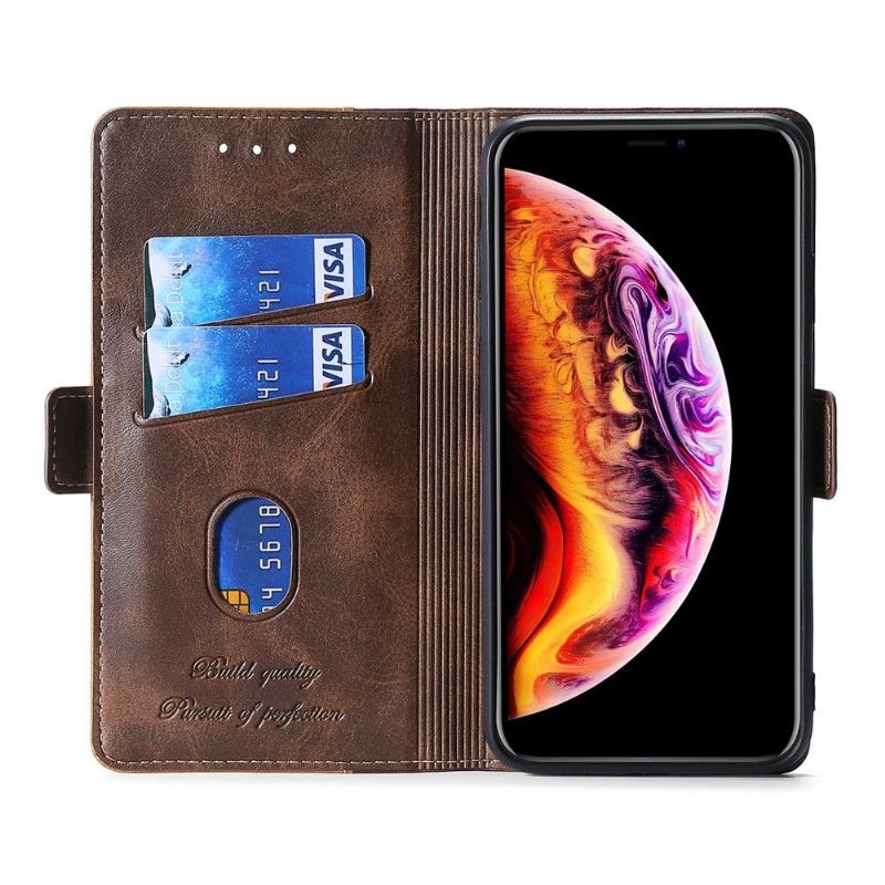Lederhüllen Für Samsung Galaxy S20 FE Keyunfei Kunstleder Zweifarbig