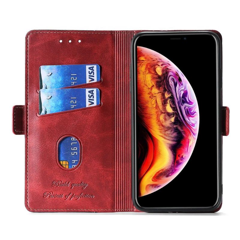 Lederhüllen Für Samsung Galaxy S20 FE Keyunfei Kunstleder Zweifarbig
