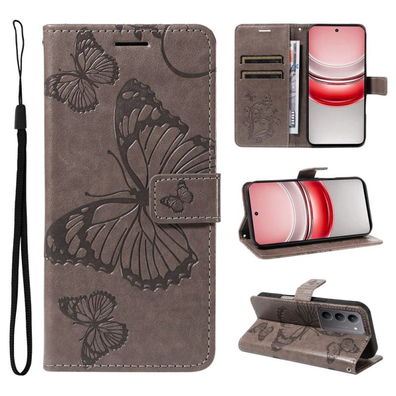 Lederhüllen Realme C71 Handyhülle Riesenschmetterlinge