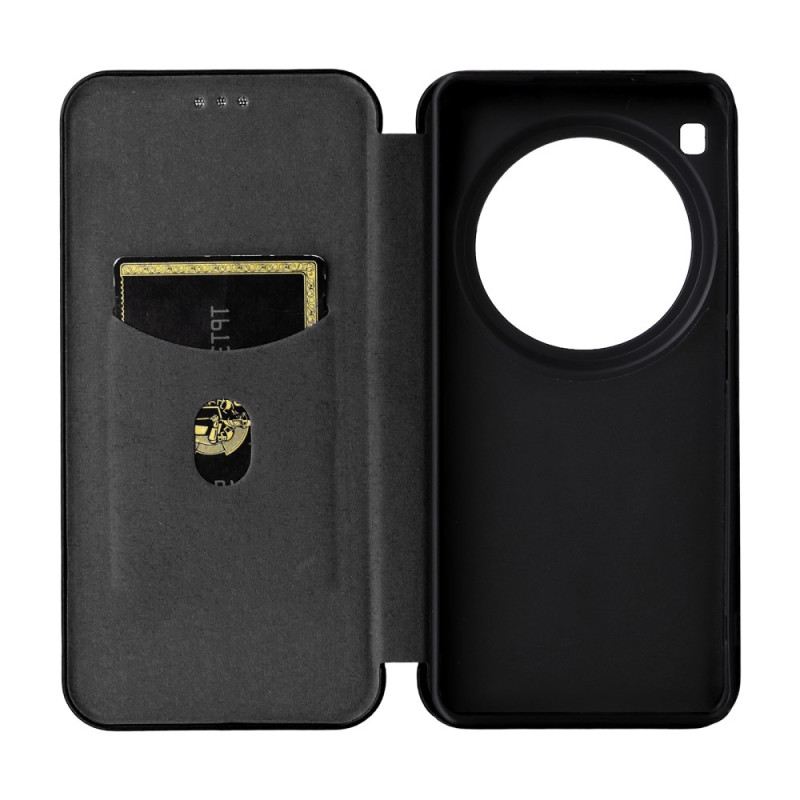 Flip Case Xiaomi 15 Ultra Gebürstete Kohlefaser
