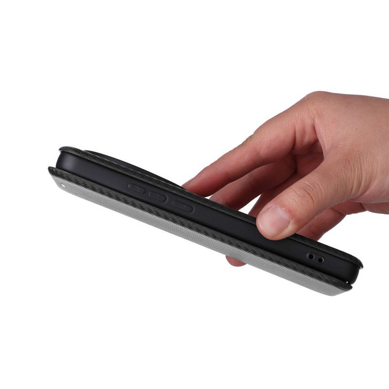 Flip Case Xiaomi 15 Ultra Gebürstete Kohlefaser