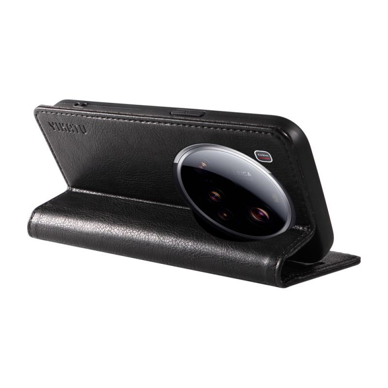 Flip Case Xiaomi 15 Ultra Handyhülle Yikatu Litschi-imitat Leder