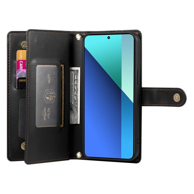 Lederhüllen Für Xiaomi 15 Ultra Geldbörse Mit Riemen Und Schulterriemen