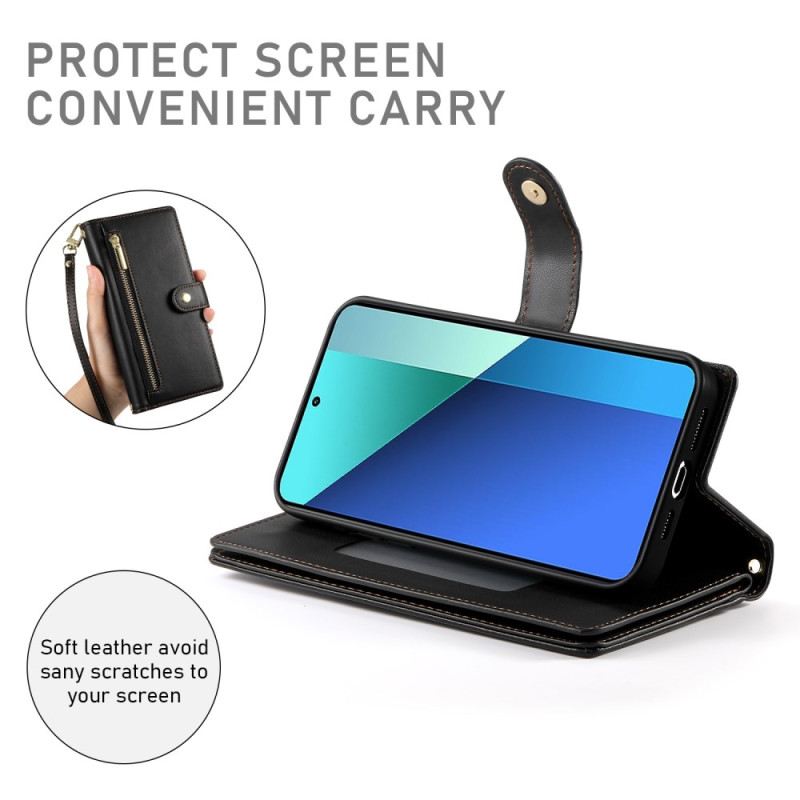 Lederhüllen Für Xiaomi 15 Ultra Geldbörse Mit Riemen Und Schulterriemen