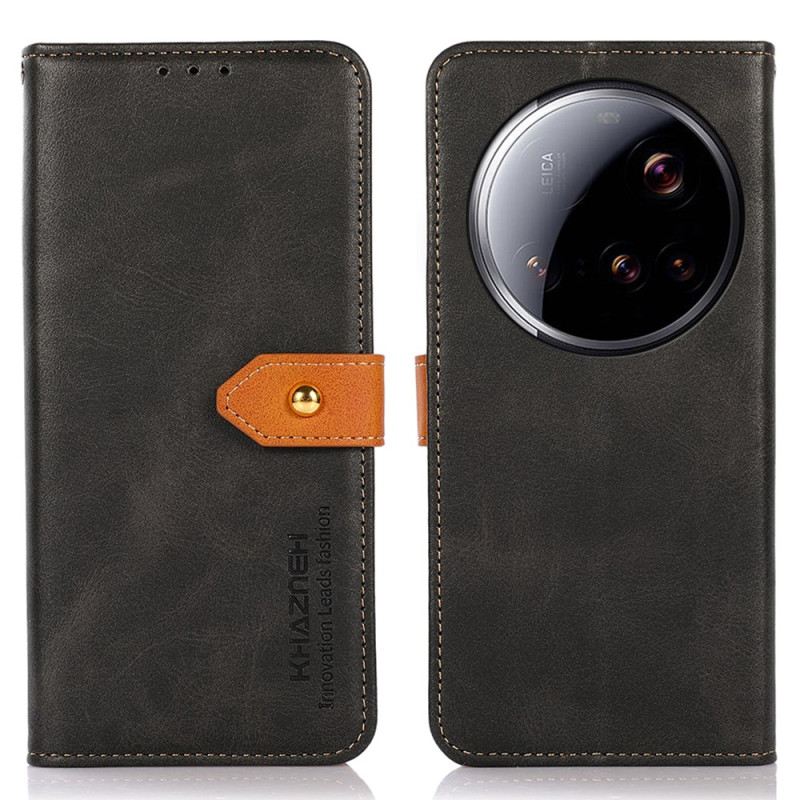 Lederhüllen Für Xiaomi 15 Ultra Goldener Verschluss