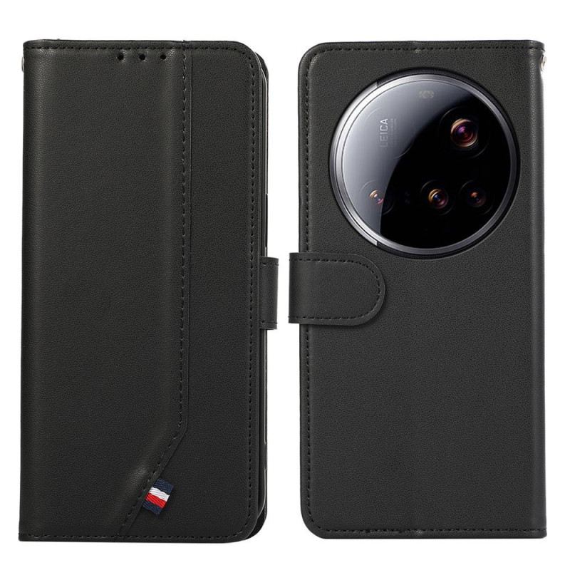 Lederhüllen Für Xiaomi 15 Ultra Rfid-blockierende Seidenstruktur