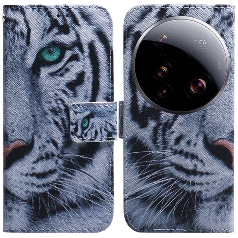 Lederhüllen Für Xiaomi 15 Ultra Weißer Tiger