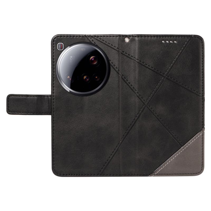 Lederhüllen Xiaomi 15 Ultra Geometrisches Design