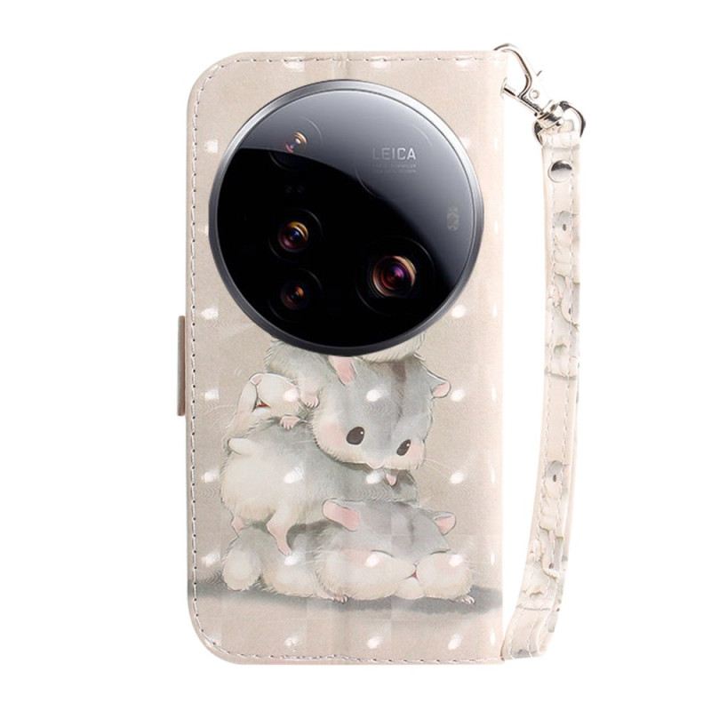 Lederhüllen Xiaomi 15 Ultra Hamster Mit Umhängeband