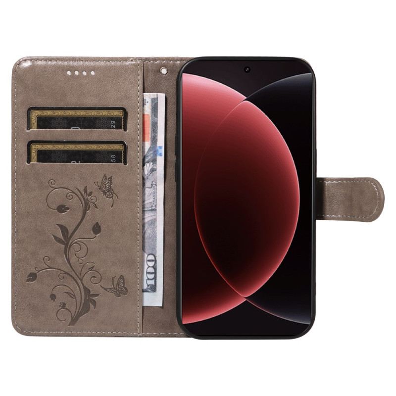 Lederhüllen Xiaomi 15 Ultra Handyhülle Blumenmuster
