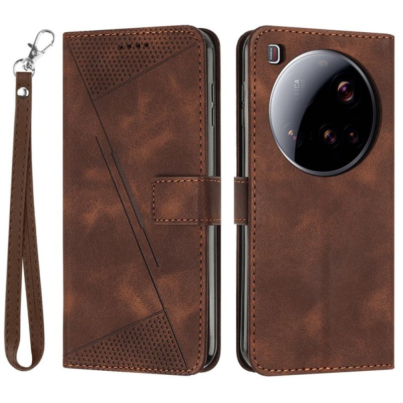 Lederhüllen Xiaomi 15 Ultra Handyhülle Geometrisches Linienarmband