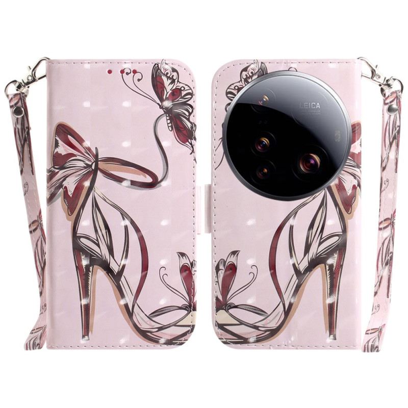 Lederhüllen Xiaomi 15 Ultra Handyhülle High Heels Mit Umhängeband
