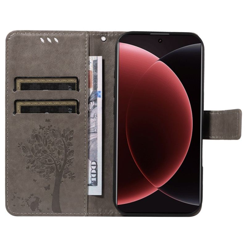 Lederhüllen Xiaomi 15 Ultra Handyhülle Katzenbaum