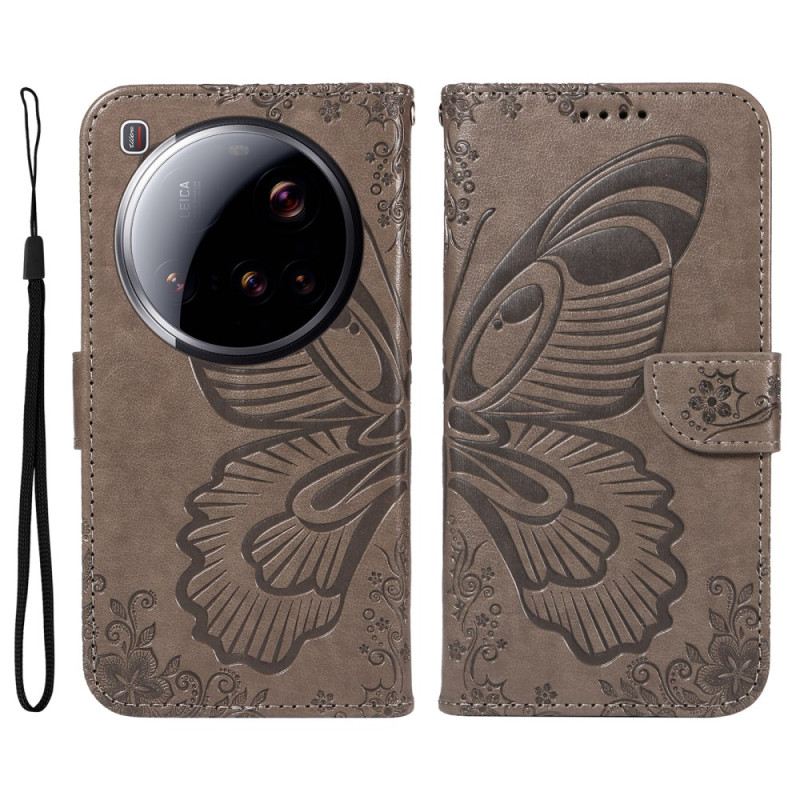 Lederhüllen Xiaomi 15 Ultra Handyhülle Schmetterlingsdesign