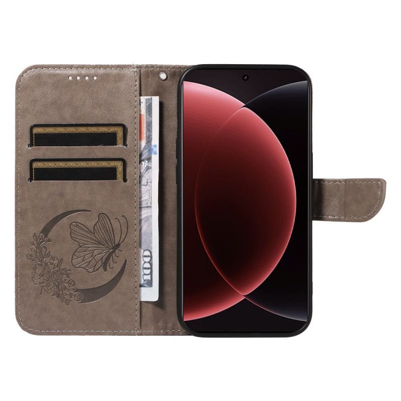 Lederhüllen Xiaomi 15 Ultra Handyhülle Schmetterlingsdesign