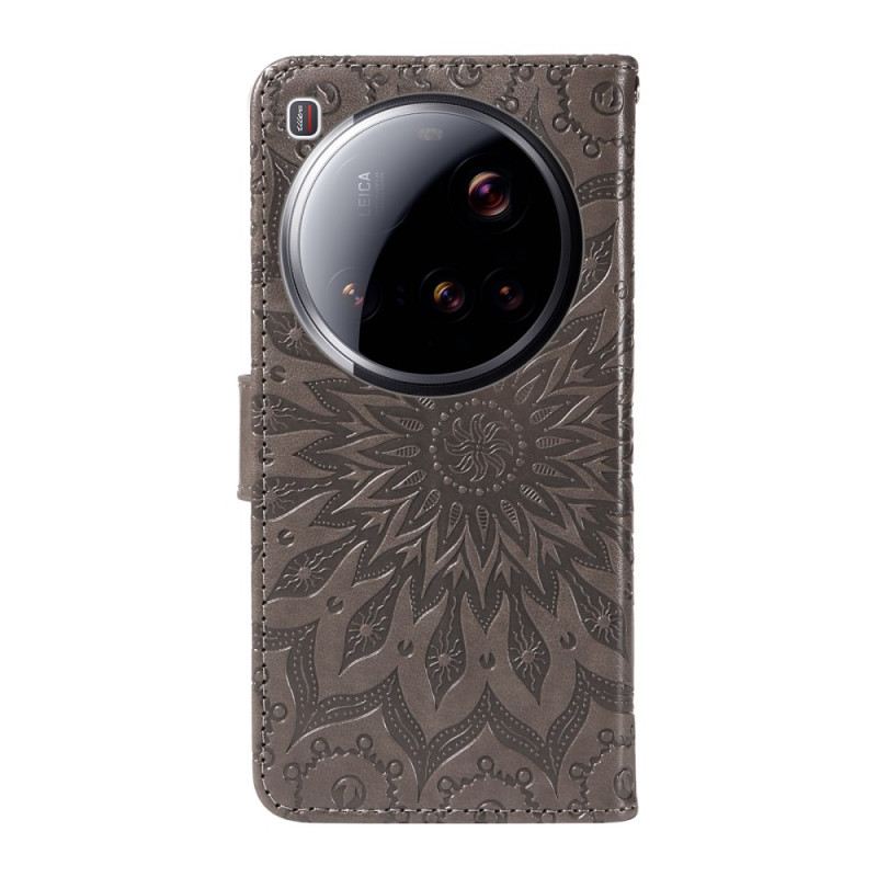 Lederhüllen Xiaomi 15 Ultra Handyhülle Sonnenblumenmuster