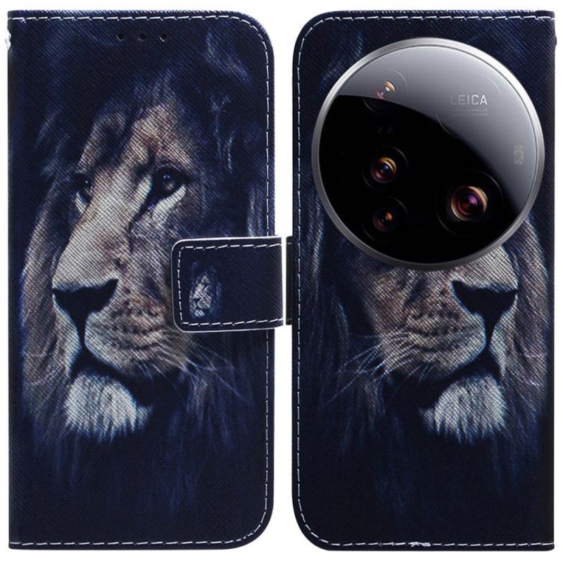 Lederhüllen Xiaomi 15 Ultra Handyhülle Träumender Löwe