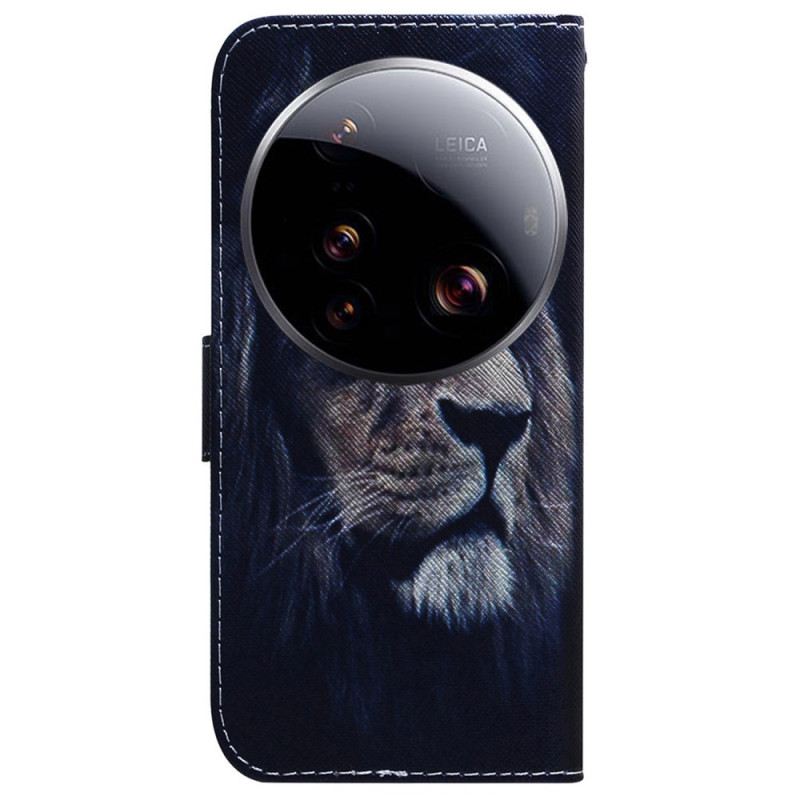 Lederhüllen Xiaomi 15 Ultra Handyhülle Träumender Löwe