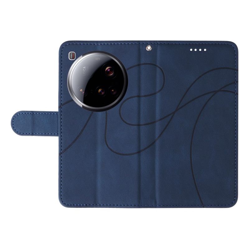 Lederhüllen Xiaomi 15 Ultra Handyhülle Wellenlinien