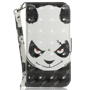 Lederhüllen Xiaomi 15 Ultra Handyhülle Wütender Panda Mit Umhängeband