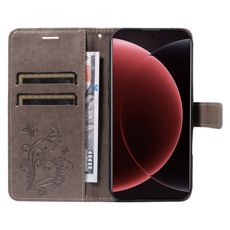 Lederhüllen Xiaomi 15 Ultra Riesige Schmetterlinge