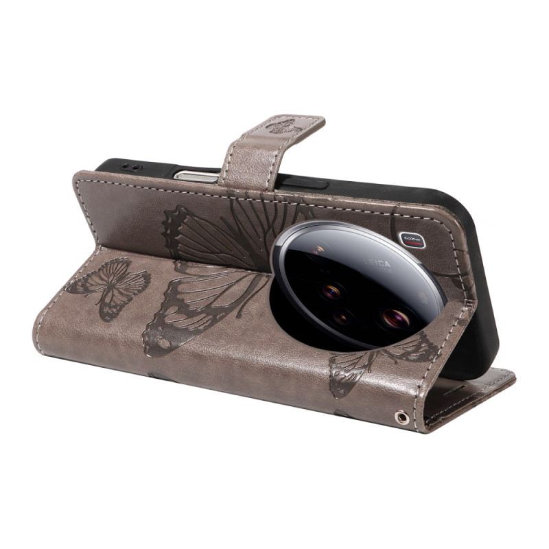 Lederhüllen Xiaomi 15 Ultra Riesige Schmetterlinge