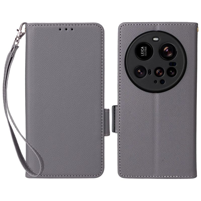 Lederhüllen Xiaomi 15 Ultra Strukturiertes Riemendesign