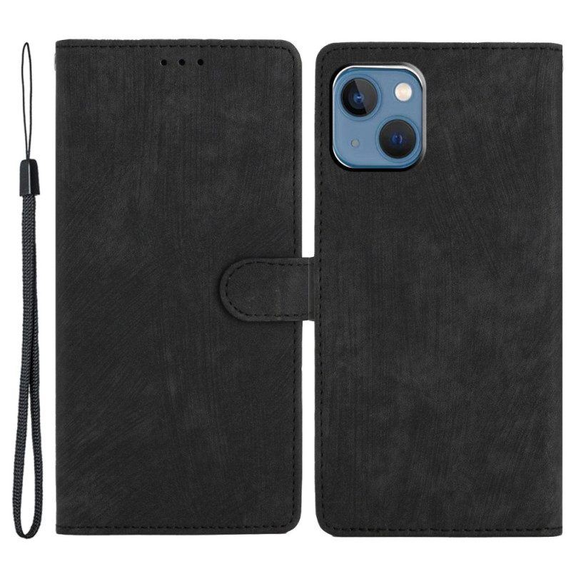 Lederhüllen Für iPhone 15 Mit Kordel Retro-armband