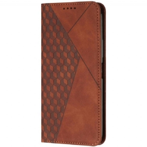 Flip Case Für Realme 14 Pro Plus 5g Rauten In Wildlederoptik