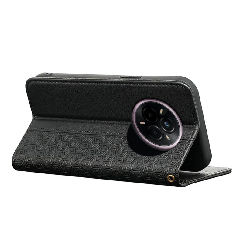 Flip Case Realme 14 Pro Plus 5g Handyhülle Karierter Riemen