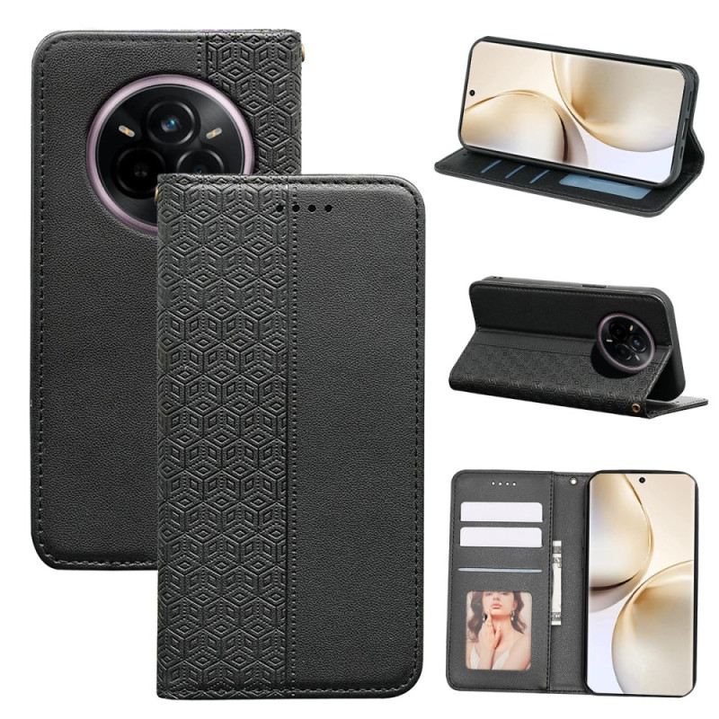 Flip Case Realme 14 Pro Plus 5g Handyhülle Karierter Riemen