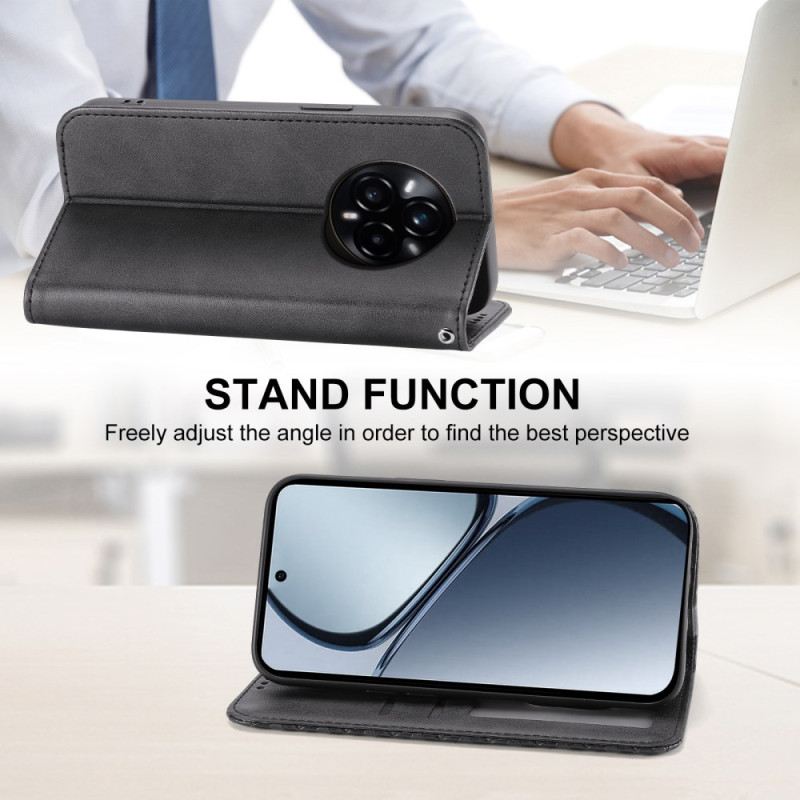 Flip Case Realme 14 Pro Plus 5g Strukturiert Mit Riemen