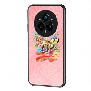 Hülle Realme 14 Pro Plus 5g Schmetterlinge Aus Gehärtetem Glas