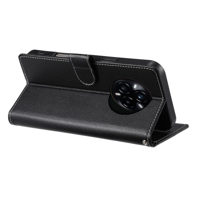 Lederhüllen Für Realme 14 Pro Plus 5g Schlicht Mit Riemen