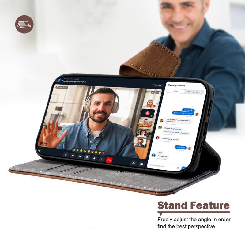 Lederhüllen Für Realme 14 Pro Plus 5g Vintage-design Mit Rfid-schutz