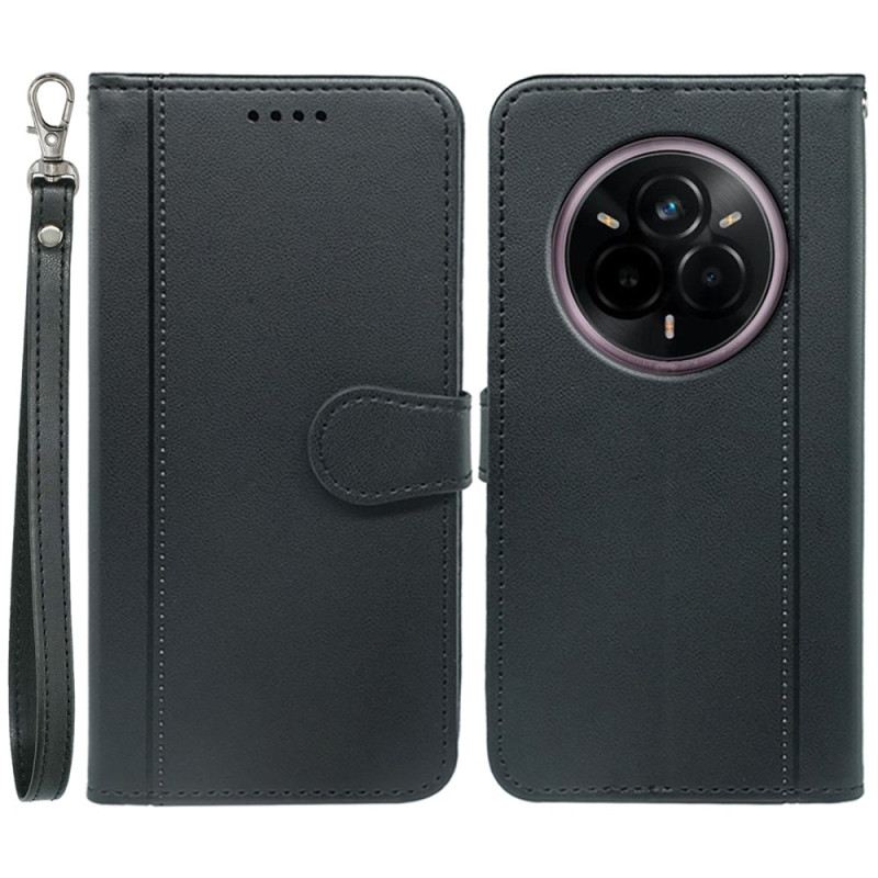 Lederhüllen Realme 14 Pro Plus 5g Handyhülle Elegantes Armband