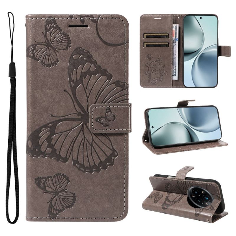 Lederhüllen Realme 14 Pro Plus 5g Handyhülle Riesige Schmetterlinge
