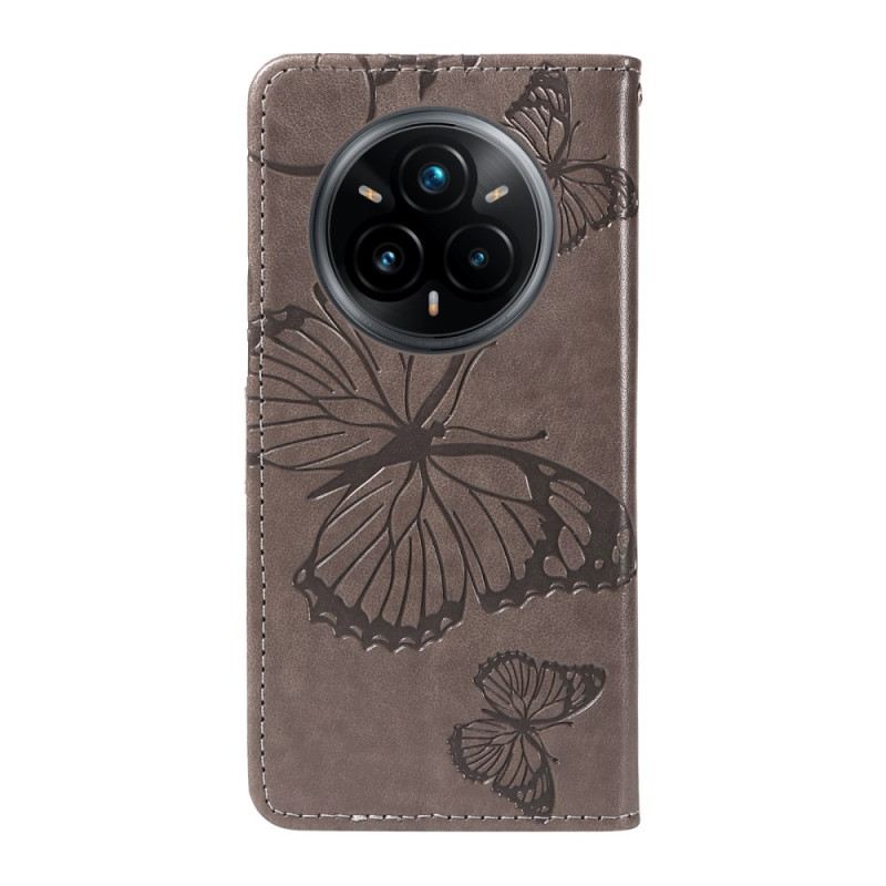Lederhüllen Realme 14 Pro Plus 5g Handyhülle Riesige Schmetterlinge