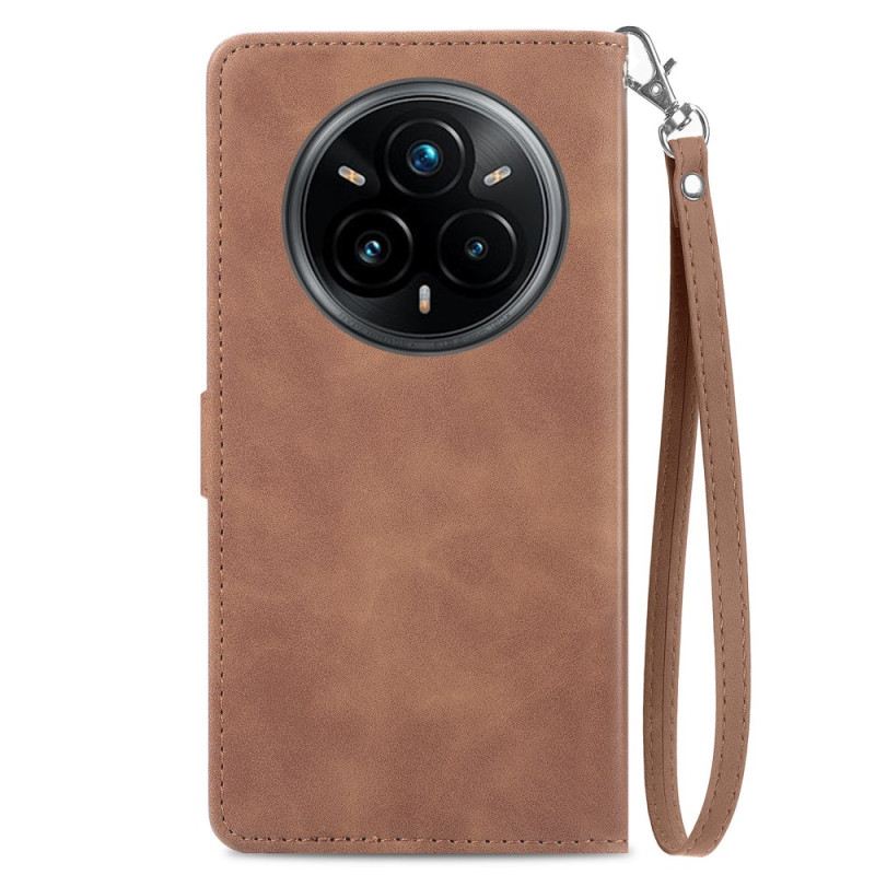 Lederhüllen Realme 14 Pro Plus 5g Handyhülle Spitzenmuster In Wildlederoptik