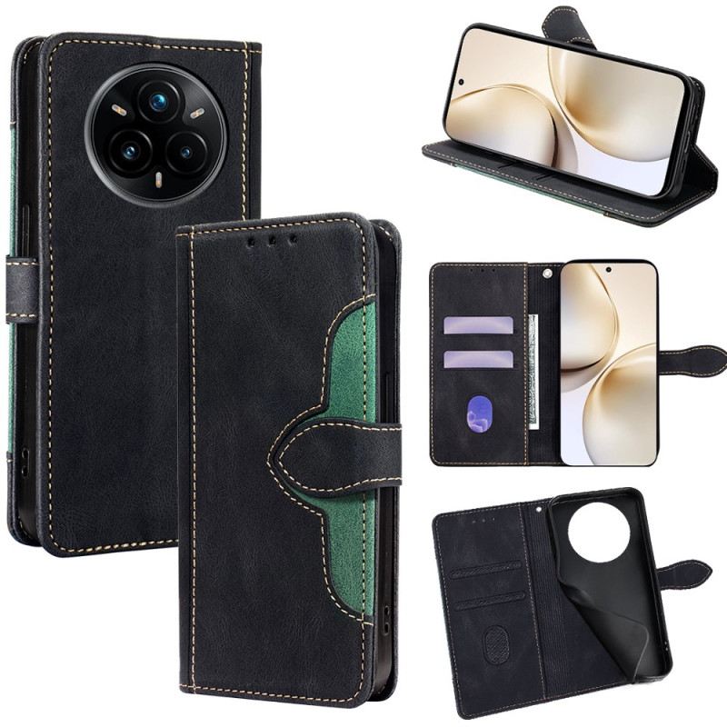 Lederhüllen Realme 14 Pro Plus 5g Handyhülle Zweifarbiges Blumenmuster