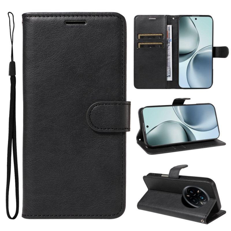 Lederhüllen Realme 14 Pro Plus 5g Schlichtes Kunstleder-armband