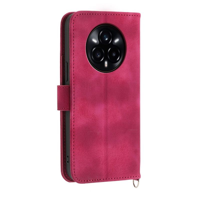 Lederhüllen Realme 14 Pro Plus 5g Wildlederoptik Mit Spitze Riemen Und Schulterriemen